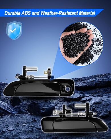 Exterior Door Handles Fit for Honda Civic 2001 2002 2003 2004 2005, Replace 72140S5DA02 72180S5DA02 72640S5DA01 72680S5DA0, 4 Set—Front Driver, Front Passenger, Rear Driver, Rear Passenger in Kuwait