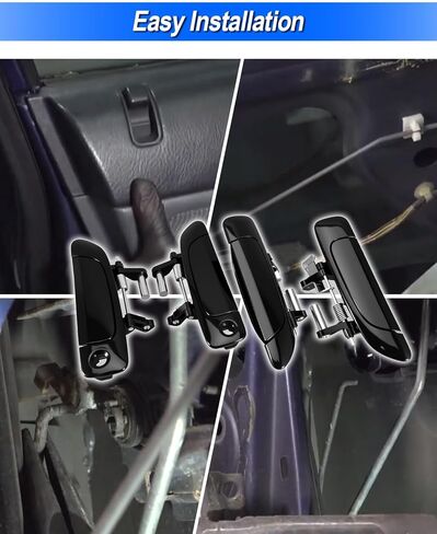 Exterior Door Handles Fit for Honda Civic 2001 2002 2003 2004 2005, Replace 72140S5DA02 72180S5DA02 72640S5DA01 72680S5DA0, 4 Set—Front Driver, Front Passenger, Rear Driver, Rear Passenger in Kuwait