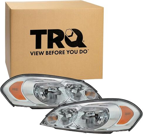 TRQ Headlight Assembly Set Headlights Driver & Passenger Side Halogen Compatible with 1987-1991 Ford Bronco F-150 FO2502105 FO2503105 in Kuwait