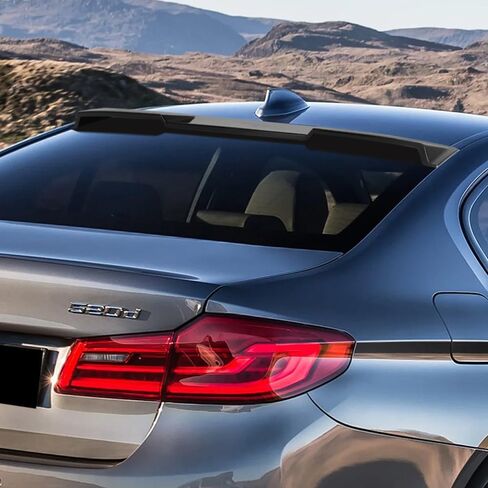 Q1-TECH، سبويلر سقف النافذة الخلفية متوافق مع BMW 5-Series G30 F90 520i 530e 530i M5 M550i 540i 550i سيدان فقط، جناح سبويلر لسقف النافذة الخلفية ABS، أسود مطفي in Saudi Arabia