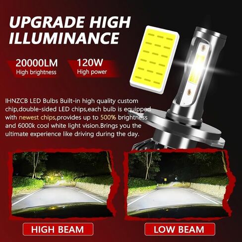 تصميم كلاسيكي المظهر 5 3/4 بوصة 5.75 بوصة غطاء عدسة زجاجية مستديرة مع مصابيح H4 LED للسيارات الكلاسيكية والشاحنات والشاحنات، غطاء الإضاءة الأمامية، ملاءمة عالمية، الحفاظ على المظهر الكلاسيكي in Saudi Arabia
