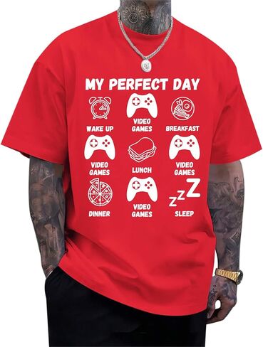 BINTEHGS مضحك ألعاب تي شيرت للرجال لعبة فيديو الجرافيك تي شيرت الألعاب بلايز بلدي المثالي يوم لعب لعبة فيديو هدايا صديقها in Kuwait