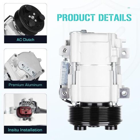 A/C Compressor with Clutch Fits for Dodge Ram 2500 5.9L 2006-2009 & 6.7L 2007-2009, for Ram 3500 5.9L 2006 2007 & 6.7L 2007-2009, 1110902, 55111411AD, Air Condition automotive replacement in Saudi Arabia
