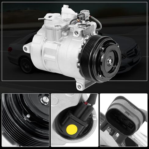 0008302600 AC Air Conditioner Compressor Assembly with Clutch Compatible with Mercedes-Benz E250 2014-16 L4 2.1L,E300 15-16,E350 2014 2016,E400 16-17,SL400 15-16,CLS400 15-17,GLK250 13-15,ML350 2015 in Saudi Arabia