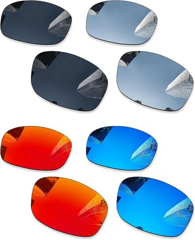 Premium Polarized Mirror Replacement Lenses for Oakley Spike Sunglasses - Black+Silver Mirror+Blue Mirror+Fire Red Mirror in Saudi Arabia