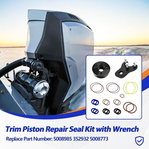 طقم ختم إصلاح المكبس مع مفتاح ربط مناسب لـ Evinrude E-Tec 60ho 75 90 90ho 115hp و130hp 2005-2019 لنماذج 3 و4 أسطوانات مع وحدة تقليم رام واحدة، استبدل 5008985 352932 5008773 in Kuwait