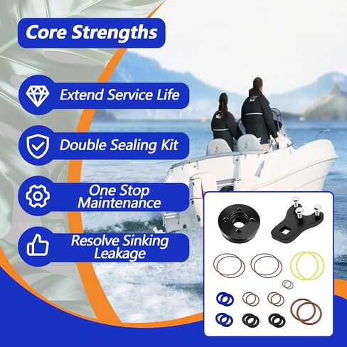 طقم ختم إصلاح المكبس مع مفتاح ربط مناسب لـ Evinrude E-Tec 60ho 75 90 90ho 115hp و130hp 2005-2019 لنماذج 3 و4 أسطوانات مع وحدة تقليم رام واحدة، استبدل 5008985 352932 5008773 in Kuwait