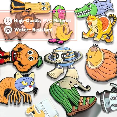 Italian Brainrot Shoe Charms — Push-Button Clog Charms for Foam Clogs with Holes, Assorted Multicolor Designs, Strap & Toe Accessories in Saudi Arabia