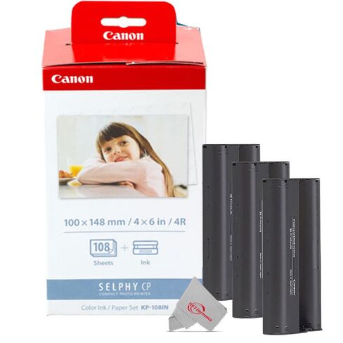 Canon KP-108IN Color XZLzaQ Ink and 4 x 6 Paper Set, 108 Count (Pack of 5) in Saudi Arabia