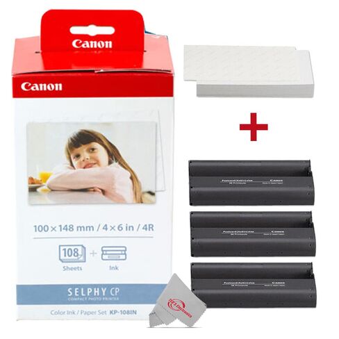 Canon KP-108IN Color XZLzaQ Ink and 4 x 6 Paper Set, 108 Count (Pack of 5) in Saudi Arabia