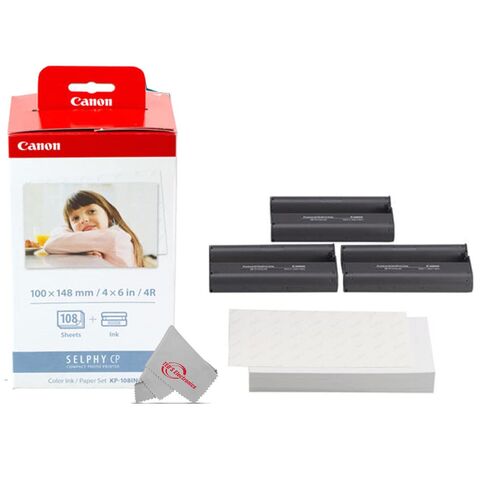 Canon KP-108IN Color XZLzaQ Ink and 4 x 6 Paper Set, 108 Count (Pack of 5) in Saudi Arabia