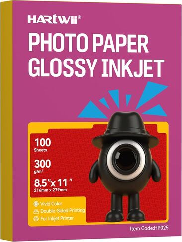 100 ورقة سميكة على الوجهين ثقيلة الوزن من ورق الصور اللامع الفاخر مقاس 8.5 × 11 بوصة 300 جم لكل متر مربع 80 رطل فقط للطابعة النافثة للحبر الاحترافية وحبر الصبغ لورق الكتيبات وورق النشرات in Kuwait