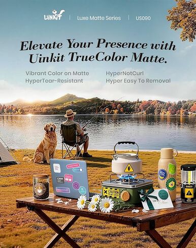 Uinkit 30 Sheets Premium 3mil Printable Vinyl Sticker Paper Durability Adhesive Paper 8.5 x 11, in Kuwait