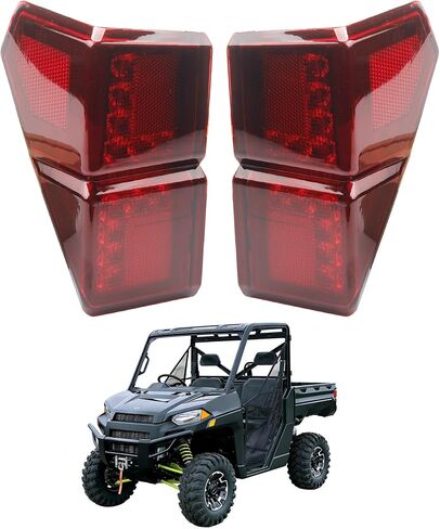 Dasbecan UTV Ranger LED Tail Lights Compatible with Polaris Ranger 1000 XP/Crew 2018 2019 2020 2022 Rear Brake Stop Running Lamps OEM 2413766 2413767 Pair Red in Saudi Arabia