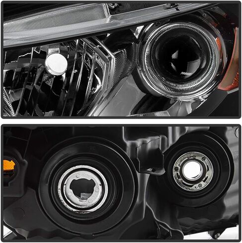 ACANII-For 2008-2012 Honda Accord 2-Door Coupe مصابيح أمامية سوداء اللون [نمط المصنع] السائق والراكب in Saudi Arabia