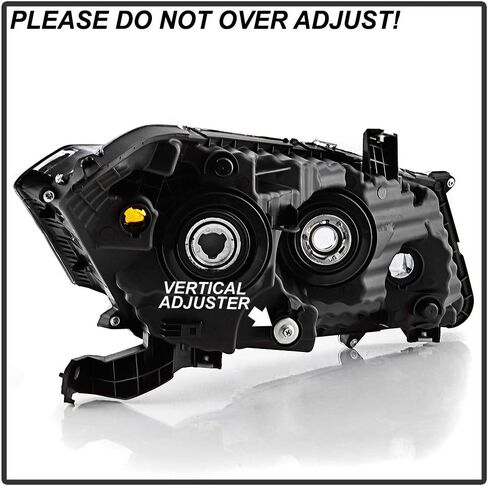 ACANII-For 2008-2012 Honda Accord 2-Door Coupe مصابيح أمامية سوداء اللون [نمط المصنع] السائق والراكب in Saudi Arabia