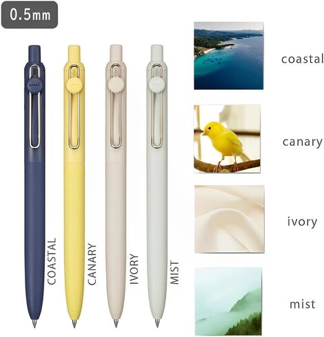 قلم حبر جاف ZENTO ذو الطراز القياسي (ساحلي، كناري، عاجي، ضبابي) 0.5 مم لون الحبر أسود UBNZSC05 مع قلم حبر جاف أصلي يعمل باللمس in Kuwait