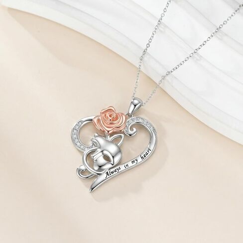 Music Phantom Of The Opera Necklace 925 Sterling Silver Music Note Mask Rose Flower Pendant Heart Opera Theater Jewelry for Women in Saudi Arabia