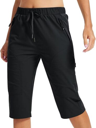 شورت AIRIKE للسيدات مقاس 9 بوصات/15 بوصة للمشي لمسافات طويلة خفيف الوزن وسريع الجفاف ومطاط كاجوال رياضي للجولف مع 5 جيوب in Kuwait