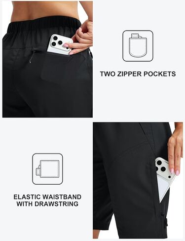 شورت AIRIKE للسيدات مقاس 9 بوصات/15 بوصة للمشي لمسافات طويلة خفيف الوزن وسريع الجفاف ومطاط كاجوال رياضي للجولف مع 5 جيوب in Kuwait