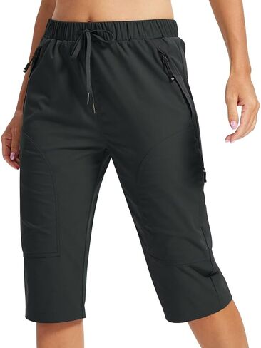 شورت AIRIKE للسيدات مقاس 9 بوصات/15 بوصة للمشي لمسافات طويلة خفيف الوزن وسريع الجفاف ومطاط كاجوال رياضي للجولف مع 5 جيوب in Kuwait