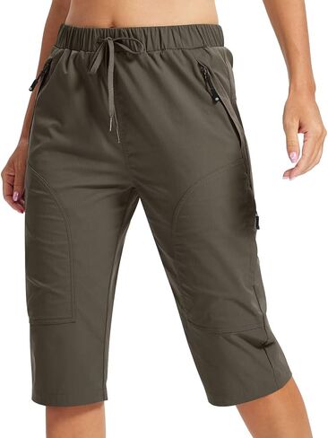 شورت AIRIKE للسيدات مقاس 9 بوصات/15 بوصة للمشي لمسافات طويلة خفيف الوزن وسريع الجفاف ومطاط كاجوال رياضي للجولف مع 5 جيوب in Kuwait