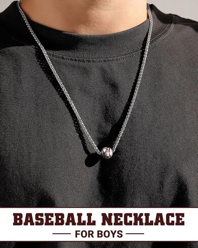 PINKDODO Baseball Necklace Baseball Gifts for Boys 8 12 10 14 Easter Basket Stuffers Valentines Christmas Gifts for Teen Boys Teenage in Saudi Arabia