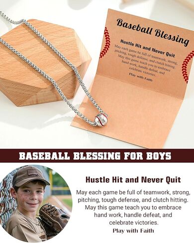 PINKDODO Baseball Necklace Baseball Gifts for Boys 8 12 10 14 Easter Basket Stuffers Valentines Christmas Gifts for Teen Boys Teenage in Saudi Arabia