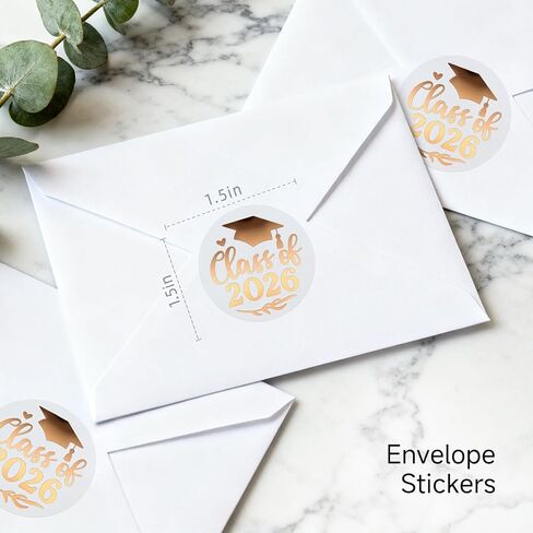 100 Transparent Gold Foil Graduation Stickers for College High School Class of 2024 Ideal for Envelope Seals Invitation Decorations Graduate Party Favor Labels Real Foil 1.6" (Class, Gold Foil) in Saudi Arabia