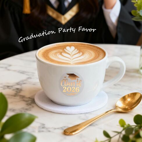 100 Transparent Gold Foil Graduation Stickers for College High School Class of 2024 Ideal for Envelope Seals Invitation Decorations Graduate Party Favor Labels Real Foil 1.6" (Class, Gold Foil) in Saudi Arabia