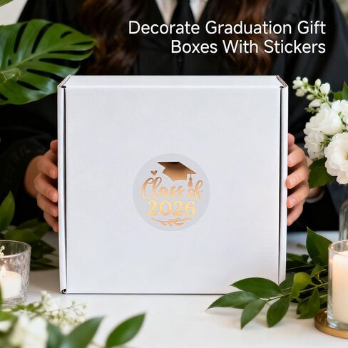 100 Transparent Gold Foil Graduation Stickers for College High School Class of 2024 Ideal for Envelope Seals Invitation Decorations Graduate Party Favor Labels Real Foil 1.6" (Class, Gold Foil) in Saudi Arabia