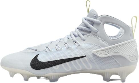 Nike Huarache 9 Elite Mid LAX SE Lacrosse Cleats (FV6149-001, Football Grey/White/Luminous Green/Black) Size 8 in Saudi Arabia