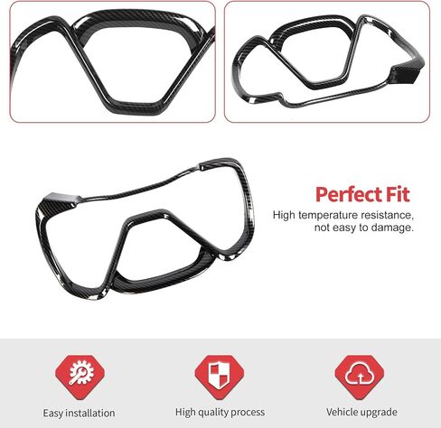 Jimen متوافق مع شيفروليه كولورادو/جي إم سي كانيون 2014-2022، غطاء لوحة أجهزة القياس (ألياف الكربون) in Kuwait