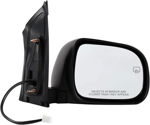 مرآة جانبية للركاب متوافقة مع 2004-2010 Toyota Sienna 3Pins مع زجاج كهربائي قابل للطي يدويًا باللون الأسود ومرايا الرؤية الجانبية اليمنى استبدال TO1321201 in Kuwait