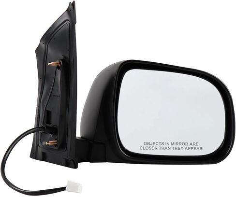 Passenger Side Mirror Compatible with 2004-2010 Toyota Sienna 3Pins with Power Glass Manual Folding Black Right Side View Mirrors Replace TO1321201 in Saudi Arabia