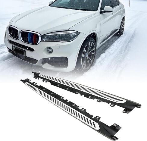 2pcs Fit for 2015 2016 2017 2018 2019 BMW X6 F16 Aluminum Running Boards Side Steps Nerf Bars in Saudi Arabia
