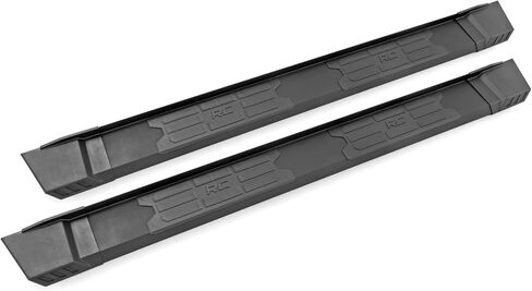 ألواح تشغيل من الألومنيوم Rough Country HD2 لسيارة Ford F-150/Lightning/F-250/F-350/Raptor (2015-2025) - كابينة طاقم - 5 بوصات واسعة غير قابلة للانزلاق، سهلة التركيب بمسامير in Saudi Arabia