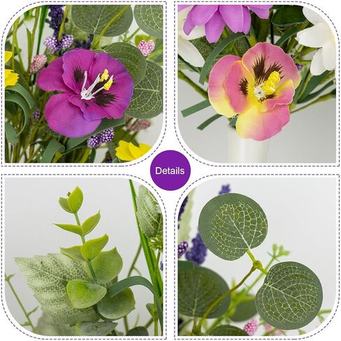 زهور الربيع الاصطناعية 4 حزمة زهرة الربيع ينبع 17 بوصة يختار الأزهار مع الإقحوانات الملونة فراشة بساتين الفاكهة الخزامى للمزهريات المركزية ترتيبات الزهور عيد الفصح الصيف in Kuwait