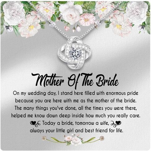 قلادة Larvincy to My Mom من ابنة مع رسالة صادقة وصندوق أنيق - قلادة الأم والابنة، هدايا مجوهرات للنساء في عيد الميلاد، عيد الحب، يوم الزفاف، عيد الميلاد in Kuwait