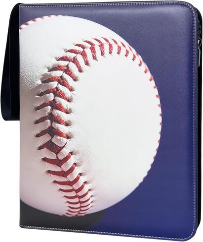 حافظة بطاقات بيسبول تحتوي على 900 جيب مع صفحات وأكمام سوداء ممتازة - واقي تخزين ألبوم حامل بطاقات التداول لهواة الجمع، هدية للأولاد والبنات in Kuwait