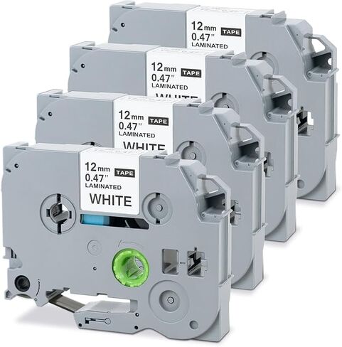 PT-M95 Label Tape Replacement for Brother M-K231s Label Tape 12mm 0.47 White, M-231 MK-231 MK231 M Tape for P Touch Label Maker PTM95 PT70BM PT-80 PT-90 PT-65 Refills, 4 Packs in Saudi Arabia