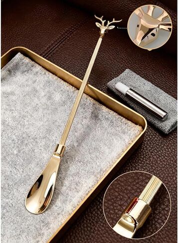 JITUIHOM Brass Metal Long-Handled Shoehorn, 18.5 Inches Ideal For Seniors, Home Use, Or Gifting(50 cm) in Saudi Arabia