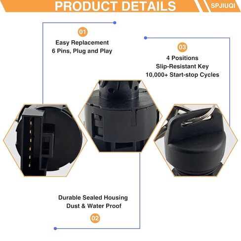 6-Pin 4 Position Can-Am Ignition Switch w/Key 710007870 710004198 Fits Can Am Defender Maverick Trail 1000 800 Maverick Sport 1000R Traxter 2016-2021 in Saudi Arabia