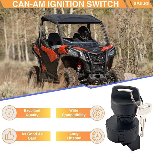 6-Pin 4 Position Can-Am Ignition Switch w/Key 710007870 710004198 Fits Can Am Defender Maverick Trail 1000 800 Maverick Sport 1000R Traxter 2016-2021 in Saudi Arabia