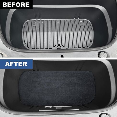 KUNGKIC for 2025 2026 Tesla Model Y Juniper Frunk Mat Custom Flannel Trunk Cargo Liner Mat All Weather Interior Accessories Non-Slip in Saudi Arabia