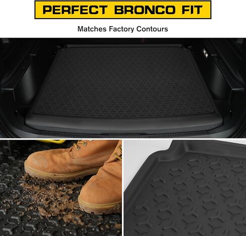 Cargo Mats for Ford Bronco Sport 2021-2024, TPE Rubber Trunk Mat Cargo Liner Compatible with Ford Bronco Sport 2022 2023, Heavy Duty Rear Trunk Tray Cargo Liner (Not for Bronco in Kuwait