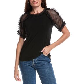 Joseph Ribkoff Women's Silky Knit and Mesh Top in Kuwait