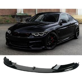 شفة مقسمة أمامية متوافقة مع BMW 4 Series F32 2014-2020 420i 428i 430i 435i 440i M Sport، ABS ممتص الصدمات الأمامي ملمع شفاه أسود in Kuwait