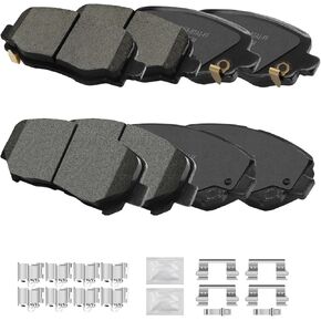 Ceramic Disc Brake Pads Kits Front and Rear, Fit for 2015 2016 2017 Chrysler 200, 2018-2022 Jeep Cherokee With Single Piston Front Caliper(D1640A+D1734) in Kuwait