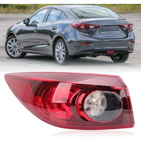 Tail Light Compatible with 2014 2015 2016 2017 2018 Mazda 3 Sedan Outer Halogen Taillight (Left Driver Side) in Kuwait